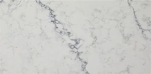 Композит кварца Noblle Quartz коллекции Calacatta в белом цвете с синими прожилками