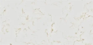 Композит кварца Avarus из Мраморной коллекции в белом цвете с золотыми вставками