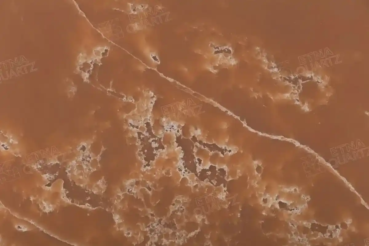 Композит кварца Etna Quartz Ambra в коричневом цвете