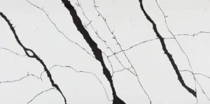 Композит кварца IDS Stone коллекции Calacatta Leffe в черно-белом цвете