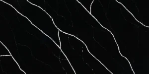 Композит кварца коллекции Nero Marquina в черном цвете