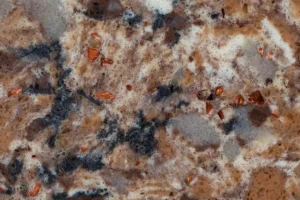 Композит кварца Wilshire Amber 3200x1600 в коричневом оттенке