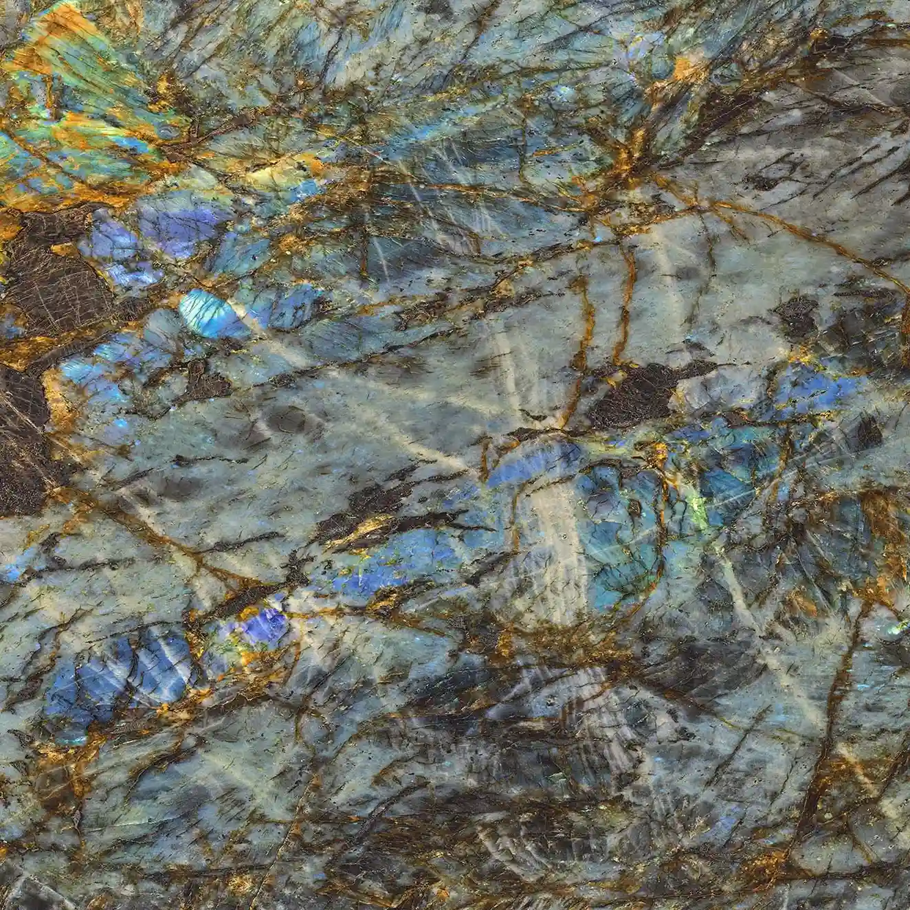 Композит кварца Aetheris от Coante в серо-голубых оттенках