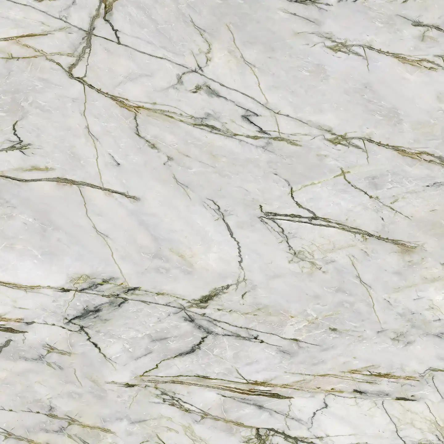 Кварцевый агломерат Calacatta Sennas производителя Coante зеленого оттенка